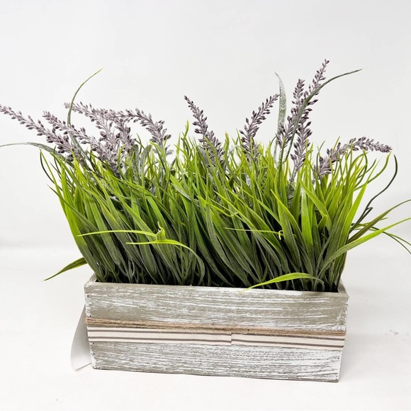 Spring Lavender in Grass Table Top display upcycled home decor - Picture 4 of 4